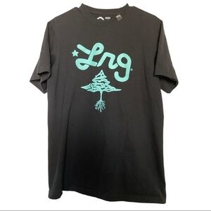 LRG Lifted Research Group Black Graphic Iconic Pullover Crewneck Shirt Size Med